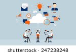  business connection on line on ... | Shutterstock .eps vector #247238248