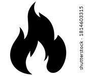 fire flame icon. black icon... | Shutterstock .eps vector #1814603315