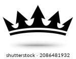 the crown icon. the crown of a... | Shutterstock . vector #2086481932