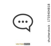 chat icon design vector... | Shutterstock .eps vector #1735404818
