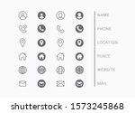 business card icon set. vector... | Shutterstock .eps vector #1573245868