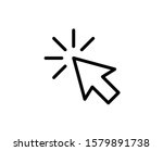 Cursor line icon. Vector symbol in trendy flat style on white background. Click arrow.
