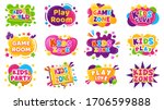 kids entertainment badges. game ... | Shutterstock .eps vector #1706599888
