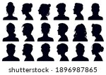 head silhouettes. female and... | Shutterstock .eps vector #1896987865