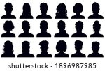 avatar portrait silhouettes.... | Shutterstock .eps vector #1896987985