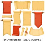 cartoon old ancient papyrus ... | Shutterstock .eps vector #2073705968