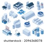 isometric industrial factory... | Shutterstock .eps vector #2096368078