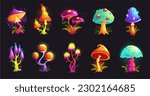 fantasy mushrooms. magic fungus ...
