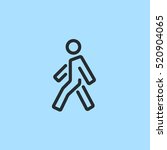 Man Walking By Foot Icon....