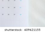 white calendar | Shutterstock . vector #609621155