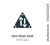way road sign vector icon on... | Shutterstock .eps vector #1563231025