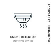 Smoke Detector Outline Vector...