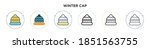 winter cap icon in filled  thin ... | Shutterstock .eps vector #1851563755