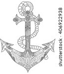 anchor coloring book for adults ... | Shutterstock .eps vector #406922938