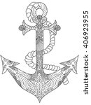 anchor coloring book for adults ... | Shutterstock . vector #406923955