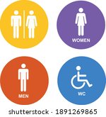 male female handicap toilet... | Shutterstock .eps vector #1891269865