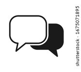 bubble speech icon vector in... | Shutterstock .eps vector #1675071895