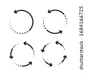 collection circle arrows vector ... | Shutterstock .eps vector #1684166725