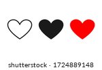 collection of heart icon ... | Shutterstock .eps vector #1724889148