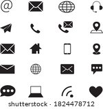 contact us social web icons... | Shutterstock .eps vector #1824478712