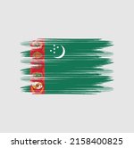 turkmenistan flag brush vector... | Shutterstock .eps vector #2158400825