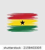 ghana flag brush vector... | Shutterstock .eps vector #2158403305