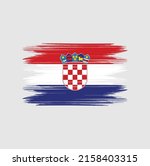 croatia flag brush vector... | Shutterstock .eps vector #2158403315