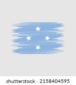 micronesia flag brush vector... | Shutterstock .eps vector #2158404595
