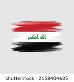 iraq flag brush vector... | Shutterstock .eps vector #2158404635