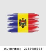 moldova flag brush vector... | Shutterstock .eps vector #2158405995