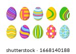 Set Of 10 Color Easter Eggs...