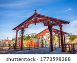 Trondheim - famous bridge "Gamle Bybro" Norway