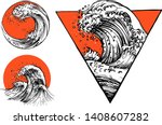 vector illustration of oriental ... | Shutterstock .eps vector #1408607282