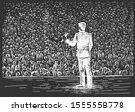 vector illustration of audience ... | Shutterstock .eps vector #1555558778