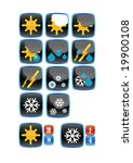 vector icons for weather report | Shutterstock .eps vector #19900108