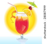 tequila sunrise cocktail | Shutterstock .eps vector #28087999