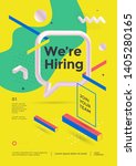 we are hiring poster or flyer... | Shutterstock .eps vector #1405280165