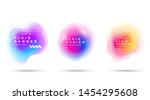 set of abstract colorful liquid ... | Shutterstock .eps vector #1454295608