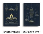happy diwali festival greeting... | Shutterstock .eps vector #1501295495