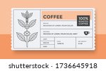packaging design for coffee.... | Shutterstock .eps vector #1736645918