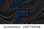 blue marble with golden veins... | Shutterstock .eps vector #1907755438