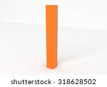 orange rubber alphabet letter i | Shutterstock . vector #318628502