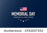 memorial day background design. ... | Shutterstock .eps vector #1932037352