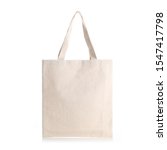 Eco Friendly Beige Colour Fashion Canvas Tote Bag Isolated on White Background. Reusable Bag for Groceries and Shopping. Design Template for Mock-up. Front View