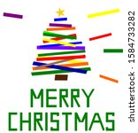 christmas tree made from... | Shutterstock . vector #1584733282
