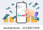 stock trading app   vector... | Shutterstock .eps vector #2115817445