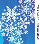 curved stream of snowflakes on... | Shutterstock .eps vector #334985462