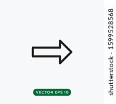 arrow icon vector template... | Shutterstock .eps vector #1599528568