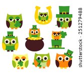 St. Patrick's Day Owls. Cute...