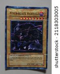 Small photo of Yogyakarta, Indonesia. February 5, 2022: A collection of photos of Yu Gi Oh's card collection. Trading Card Game is a Japanese collectible card game created and published by Konami.